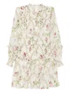 Needle & Thread Colette's Rose Emilia Georgette Micro Mini Dress In Multi