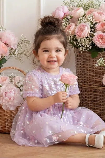 Needle & Thread Confetti Baby Dress In Purple