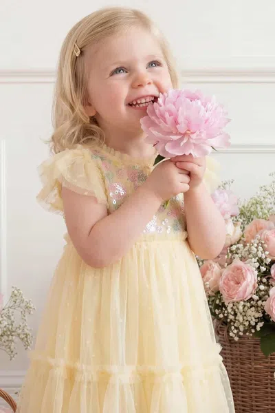 Needle & Thread Kids'  Confetti Bodice Baby Dress In Yellow