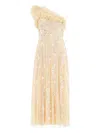 Needle & Thread Confetti Ruffled Sequin-embellished Dress In Neutral