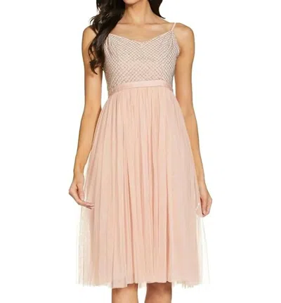 Needle & Thread Coppelia Dress In Peach In Pink