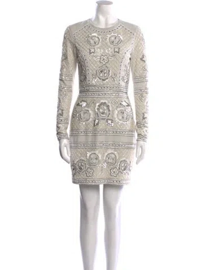 Pre-owned Needle & Thread Crew Neck Mini Dress