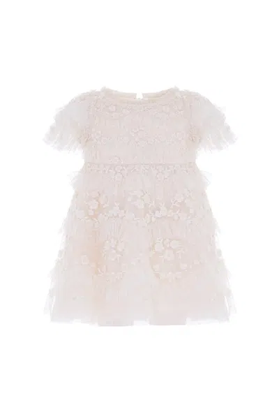 Needle & Thread Daisy Wave Baby Dress In Neutral