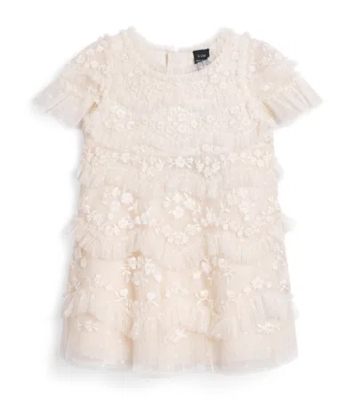 Needle & Thread Kids'  Daisy Wave Dress In Neutral