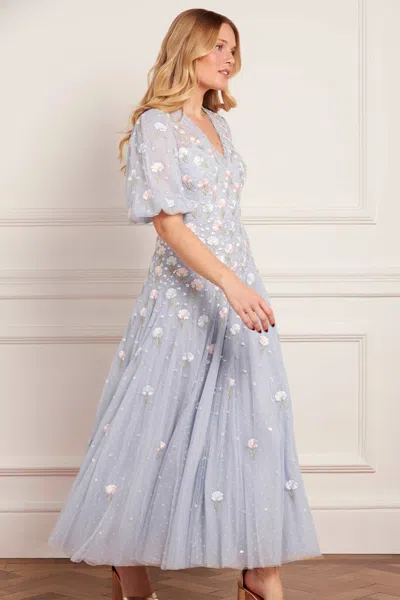 Needle & Thread Dandelion Ditsy Ankle Gown In Blue