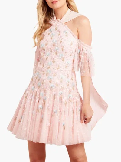 NEEDLE & THREAD NEEDLE & THREAD DANDELION DITSY HALTER-NECK MINI DRESS