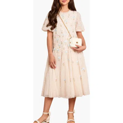 Needle & Thread Dandelion Ditsy Kids Dress In White
