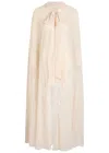 Needle & Thread Dappled Hooded Tulle Cape In Neutral