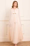 Needle & Thread Dappled Sequin Hooded Long Cape In Gold