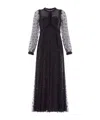 Needle & Thread Sequin-embellishment Long-sleeve Maxi Dress In Black
