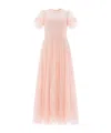 Needle & Thread Deco Dot Gloss Gown In Pink