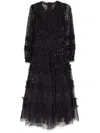 Needle & Thread Dot Shimmer Ankle Gown In Black
