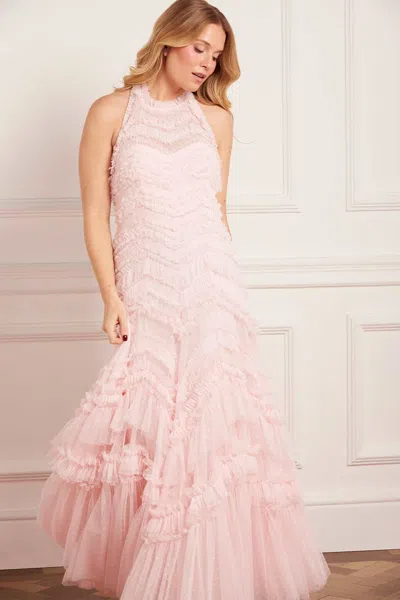 Needle & Thread Elia Halter-neck Gown In Pink
