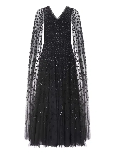 NEEDLE & THREAD EMBROIDERED-FLOWERS MAXI DRESS