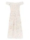 Needle & Thread Antoinettes Floral Off-shoulder Ballerina Dress In Pink