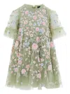 Needle & Thread Girls Antionettes Floral Dress In Green