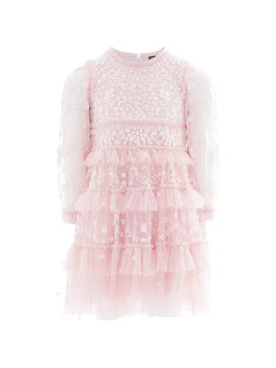 Needle & Thread Floral-embroidery Ruffled Dress