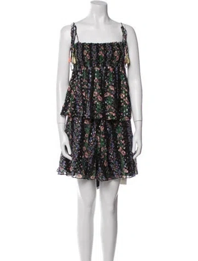 Pre-owned Needle & Thread Floral Print Glitter Accents Skirt Set In Multi