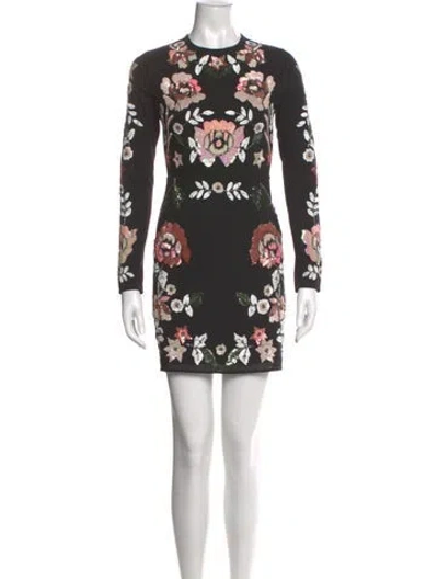 Pre-owned Needle & Thread Floral Print Mini Dress In Multi