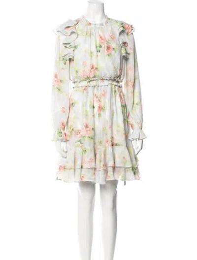 Pre-owned Needle & Thread Floral Print Mini Dress In Multicolor