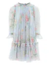 Needle & Thread Girls Pompadour Garden Long Sleeve Dress In Multi