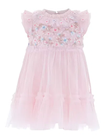 Needle & Thread Babies' Floral Ruffled Dress In Pink