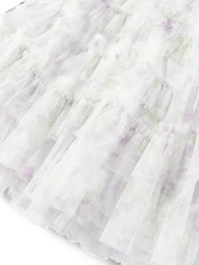Needle & Thread Kids' Floral-print Ruffled Dress In White