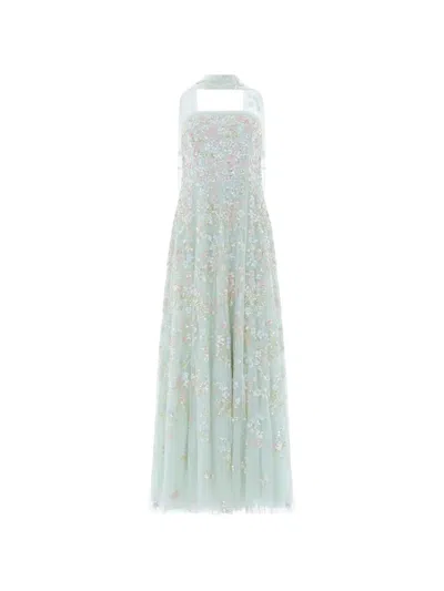 Needle & Thread Forget-me-not Strapless Maxi Dress In Blue