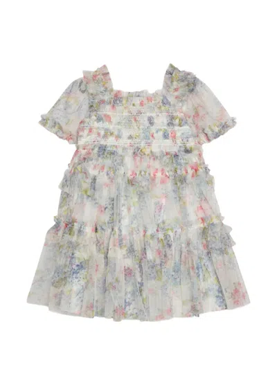 Needle & Thread Kids' Frill Smocked Dress In Multi