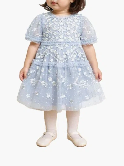 Needle & Thread Garland Ribbon Baby Dress In Blue