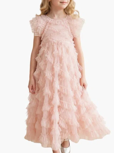 Needle & Thread Genevieve Kids Gown In Pink