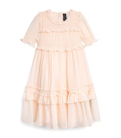 Needle & Thread Kids' Georgette Emilia Dress In Neutral