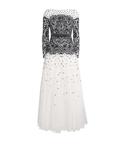 Needle & Thread Gilded Lace Maxi Dress In White