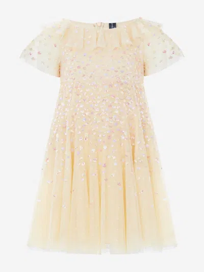 Needle & Thread Babies'  Girls Candy Dot Dress In Brown