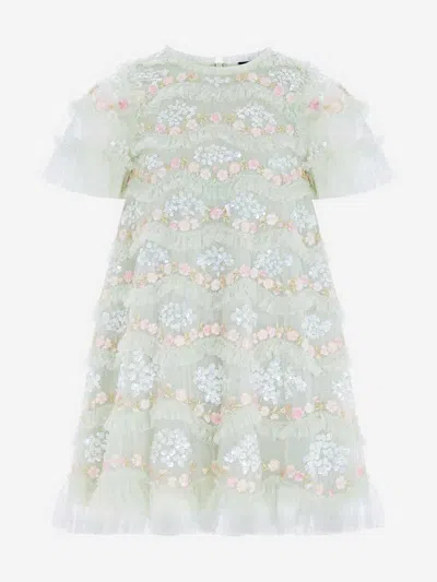Needle & Thread Kids' Girls Daisy Wave Dress In Green