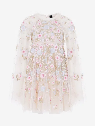 Needle & Thread Babies'  Girls Ethereal Blooms Cape Dress In Neutral