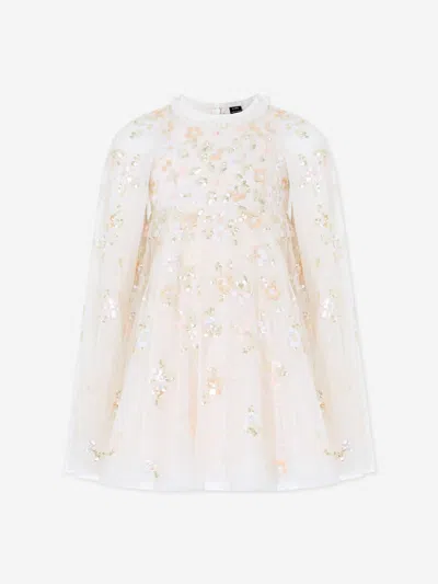 Needle & Thread Babies'  Girls Freesia Shimmer Cape Dress In Ivory