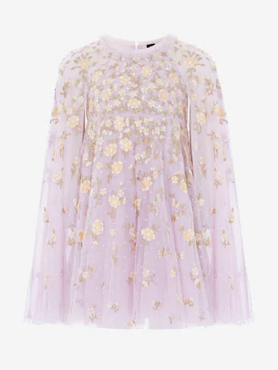 Needle & Thread Babies'  Girls Lea Ditsy Cape Dress In Multi