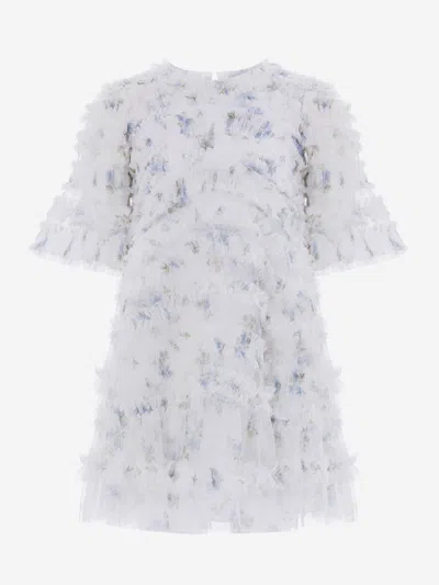 Needle & Thread Babies'  Girls Magnolia Ditsy Amara Ruffle Dress In Gray