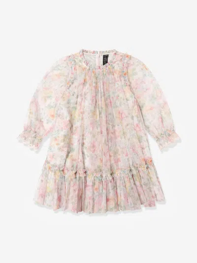 Needle & Thread Kids' Girls Sienna Rose Long Sleeve Dress In Multi