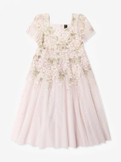 Needle & Thread Kids' Girls Wisteria Dot Gown In Pink