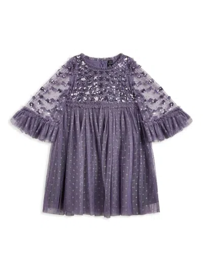 Needle & Thread Kids' Glisten Dress In Purple