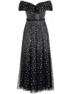 Needle & Thread Grace Gloss Off-shoulder Gown In Black