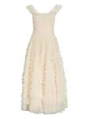 Needle & Thread Hattie Ruffled Maxi Dress In Neutral