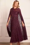 Needle & Thread Heart Lattice Ankle Gown In Red
