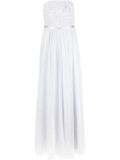 Needle & Thread High-shine Strapless Dress In Blau