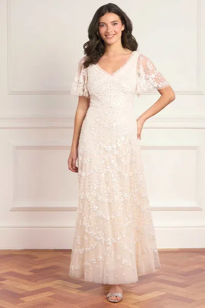 Needle & Thread Isobel Sequin Ankle Gown In Gold