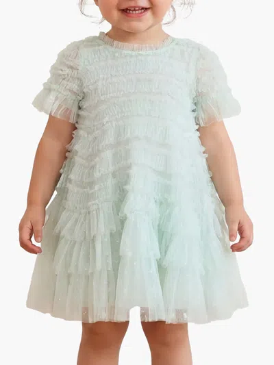 Needle & Thread Kids' Valentine Ruffle Baby Dress (baby) In Blue