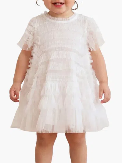Needle & Thread Kids' Valentine Ruffle Baby Dress (baby) In Burgundy