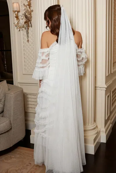 Needle & Thread Kisses Long Veil In White